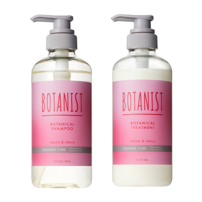 BOTANIST Fragrance Collection サクラとチェリーの香り シャンプー・トリートメント ダメージケア 商品イメージ