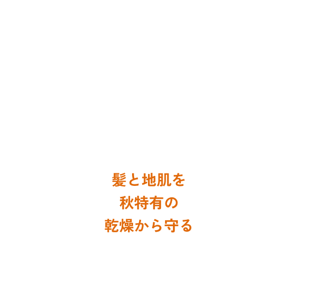 髪と地肌を秋特有の乾燥から守る